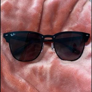 Black Blaze Clubmaster Ray Ban Sunglasses